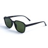 Женские сонцезащитные очки 12984 чёрные с зелёной линзой 