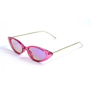 Женские сонцезащитные очки 12986 розовые с розовой линзой 
