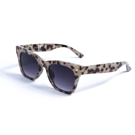 Жіночі сонцезахисні окуляри 12989 леопардові з темно-синьою лінзою 
