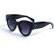 Женские сонцезащитные очки 12991 чёрные с чёрной градиент линзой . Photo 1