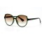 Женские сонцезащитные очки 10785 зелёные с коричневой линзой . Photo 1