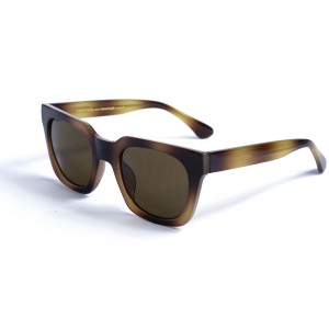 Женские сонцезащитные очки 12993 коричневые с коричневой линзой 
