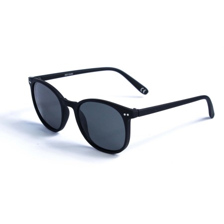 Женские сонцезащитные очки 12994 чёрные с чёрной линзой 