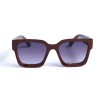Женские сонцезащитные очки 12995 коричневые с темно-синий линзой 