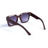 Жіночі сонцезахисні окуляри 12995 коричневі з темно-синьою лінзою 
