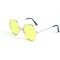 Женские сонцезащитные очки 12997 золотые с жёлтой линзой . Photo 1