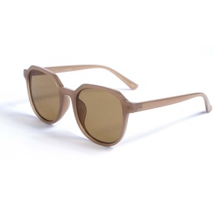 Женские сонцезащитные очки 12998 коричневые с коричневой линзой 