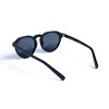 Женские сонцезащитные очки 13003 чёрные с чёрной линзой 