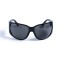 Женские сонцезащитные очки 13011 чёрные с чёрной линзой . Photo 2