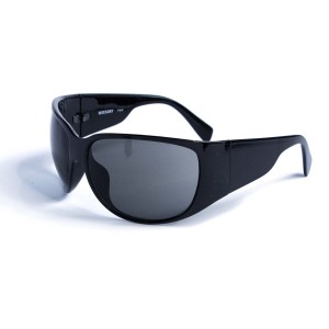 Жіночі сонцезахисні окуляри 13011 чорні з чорною лінзою 