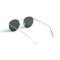 Женские сонцезащитные очки 13018 золотые с зелёной линзой . Photo 3