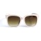 Женские сонцезащитные очки 13019 бежевые с коричневой линзой . Photo 2
