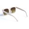Женские сонцезащитные очки 13019 бежевые с коричневой линзой . Photo 3