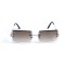 Женские сонцезащитные очки 13021 серебряные с коричневой линзой . Photo 2