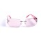 Женские сонцезащитные очки 13024 розовые с розовой линзой . Photo 2