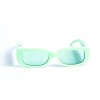 Жіночі сонцезахисні окуляри 13025 зелені з зеленою лінзою 