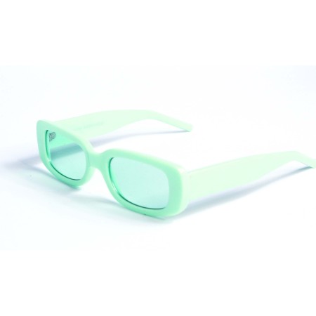 Женские сонцезащитные очки 13025 зелёные с зелёной линзой 