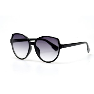 Жіночі сонцезахисні окуляри 10788 чорні з чорною лінзою 