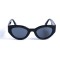 Женские сонцезащитные очки 13029 чёрные с чёрной линзой . Photo 2