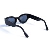 Женские сонцезащитные очки 13029 чёрные с чёрной линзой 
