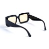 Женские сонцезащитные очки 13030 чёрные с жёлтой линзой 