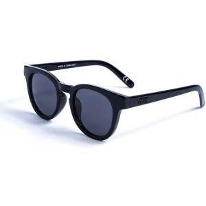 Женские сонцезащитные очки 13031 чёрные с чёрной линзой 
