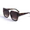 Женские сонцезащитные очки 13032 леопардовые с коричневой линзой 