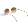 Женские сонцезащитные очки 13033 золотые с коричневой линзой 