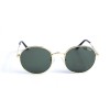 Жіночі сонцезахисні окуляри 13035 золоті з зеленою лінзою 