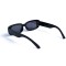 Женские сонцезащитные очки 13036 чёрные с чёрной линзой . Photo 3