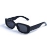 Женские сонцезащитные очки 13036 чёрные с чёрной линзой 