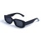 Женские сонцезащитные очки 13036 чёрные с чёрной линзой . Photo 1