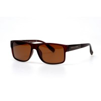 Мужские сонцезащитные очки 10878 коричневые с коричневой линзой 