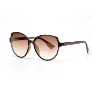 Женские сонцезащитные очки 10789 коричневые с коричневой линзой 
