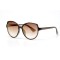 Женские сонцезащитные очки 10789 коричневые с коричневой линзой . Photo 1
