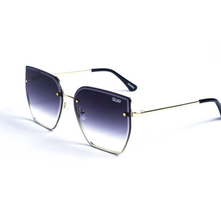 Жіночі сонцезахисні окуляри 13038 золоті з чорною градієнт лінзою 