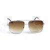 Женские сонцезащитные очки 13042 золотые с коричневой градиент линзой 