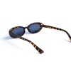Женские сонцезащитные очки 13045 леопардовые с темно-синий линзой 