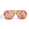 Женские сонцезащитные очки 13048 леопардовые с оранжевой линзой 