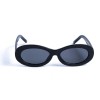Женские сонцезащитные очки 13049 чёрные с чёрной линзой 