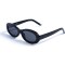 Женские сонцезащитные очки 13049 чёрные с чёрной линзой . Photo 1