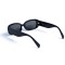 Женские сонцезащитные очки 13055 чёрные с чёрной линзой . Photo 3