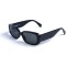 Женские сонцезащитные очки 13055 чёрные с чёрной линзой . Photo 1