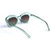 Жіночі сонцезахисні окуляри 13056 зелені з коричневою лінзою 