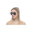 Женские сонцезащитные очки 10791 чёрные с чёрной линзой 