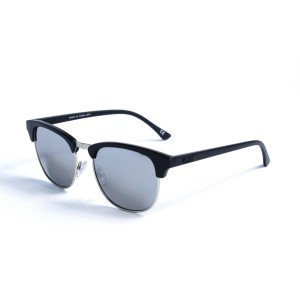 Женские сонцезащитные очки 13066 чёрные с ртутной линзой 