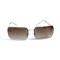 Женские сонцезащитные очки 13067 серебряные с коричневой линзой . Photo 2