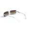 Женские сонцезащитные очки 13067 серебряные с коричневой линзой . Photo 3