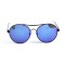Женские сонцезащитные очки 13068 чёрные с синей линзой . Photo 2