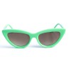 Женские сонцезащитные очки 13072 зелёные с коричневой линзой 